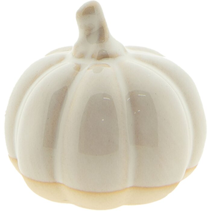 Clayre & Eef 6CE1499 Décoration Citrouille Ø 9x8 cm Beige - Marron