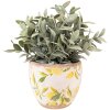 Clayre & Eef 6CE1529XS Décoration Pot de fleurs Ø 12x11 cm Jaune