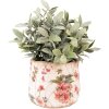 Clayre & Eef 6CE1549S Décoration Pot de fleurs Ø 13x11 cm Rose - Beige