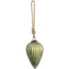 Clayre & Eef 6GL3666 Boule de Noël Ø 9x14 cm Vert Boule de Noël