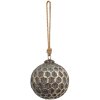 Clayre & Eef 6GL3691 Boule de Noël Ø 12x12 cm Marron Boule de Noël