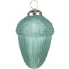 Clayre & Eef 6GL3723 Boule de Noël Ø 7x10 cm Vert Boule de Noël