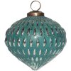 Clayre & Eef 6GL3761 Boule de Noël Ø 10x10 cm Vert - Argenté