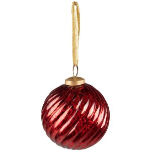 Ballon de Noël Clayre & Eef Ø 9x10 cm Rouge
