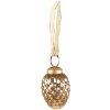 Clayre & Eef 6GL3840 Boule de Noël Ø 4x6 cm Couleur or Boule de Noël
