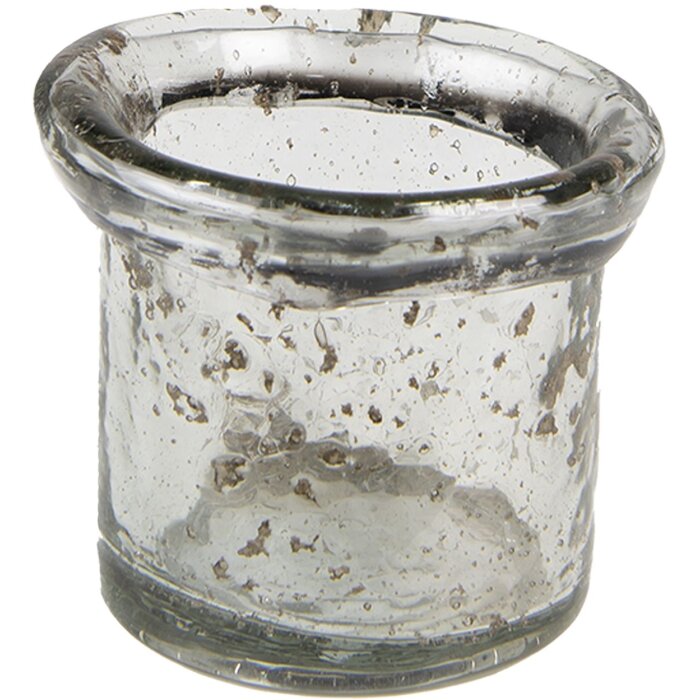 Clayre & Eef 6GL4281 Porte-bougie à chauffe-plat Ø 10x9 cm Verre Porte-bougie