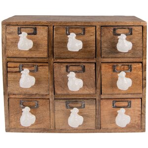 Clayre & Eef 6H2176 Mini commode 34x12x30 cm brun