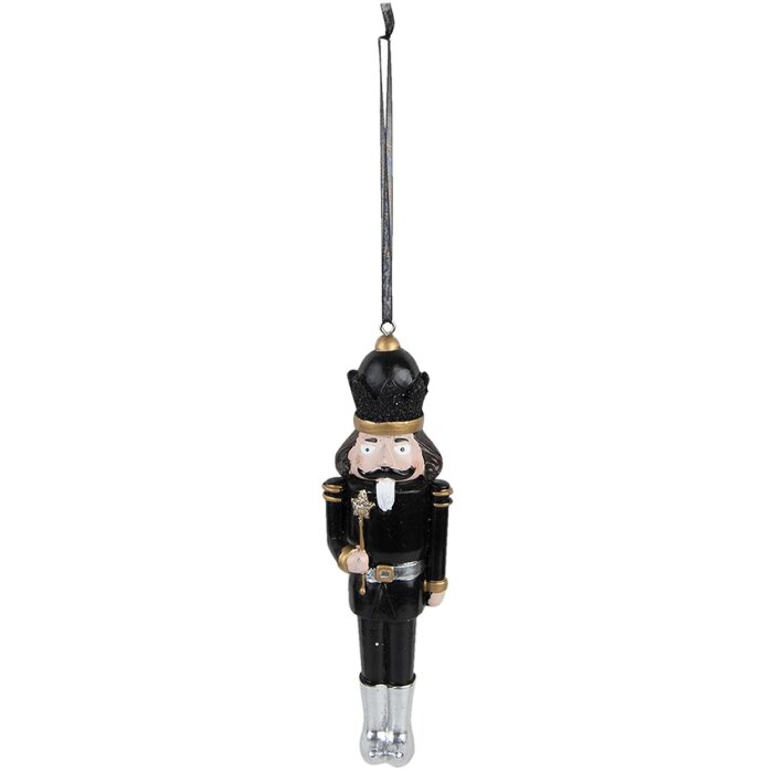 Clayre & Eef 6PR3693 Décoration Pendentif Casse-Noisette 4x2x15 cm Noir