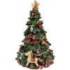Clayre & Eef 6PR3766 Boîte à musique Arbre de Noël Ø 12x19 cm Vert