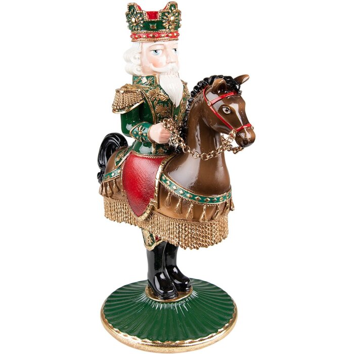 Clayre & Eef 6PR3778 Casse-noisette bougeoir 22x15x33 cm Vert - Marron