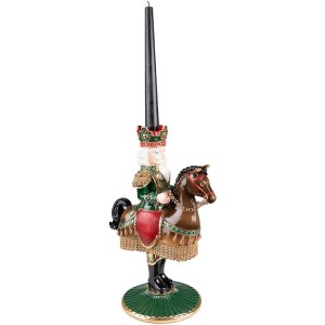 Clayre & Eef 6PR3778 Casse-noisette bougeoir 22x15x33 cm Vert - Marron