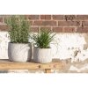 Clayre & Eef 6TE0403S Pot de fleurs Ø 14x11 cm Gris - Beige