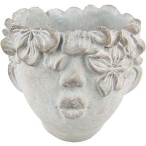 Clayre & Eef 6TE0418L Pot de fleurs 20x18x18 cm Gris...