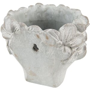 Clayre & Eef 6TE0418L Pot de fleurs 20x18x18 cm Gris - Beige
