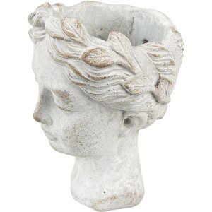 Clayre & Eef 6TE0419 Pot de fleurs 11x11x17 cm Gris - Beige