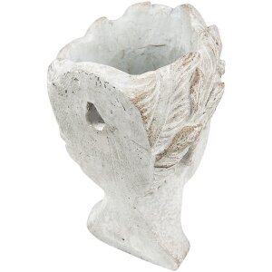 Clayre & Eef 6TE0419 Pot de fleurs 11x11x17 cm Gris - Beige