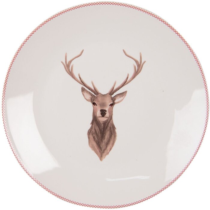 Clayre & Eef COLDP Petite assiette Ø 20x2 cm Beige - Marron Assiette à déjeuner