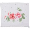 Clayre & Eef CT025 Serviette dinvité 40x66 cm Blanc - Rose
