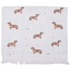 Clayre & Eef CTDHL1 Serviette dinvité 40x66 cm Blanc - Marron