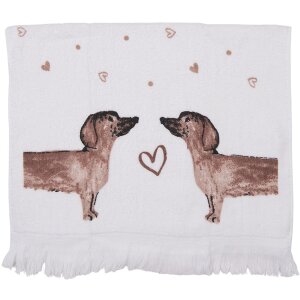 Clayre & Eef CTDHL2 Serviette dinvité Chien...
