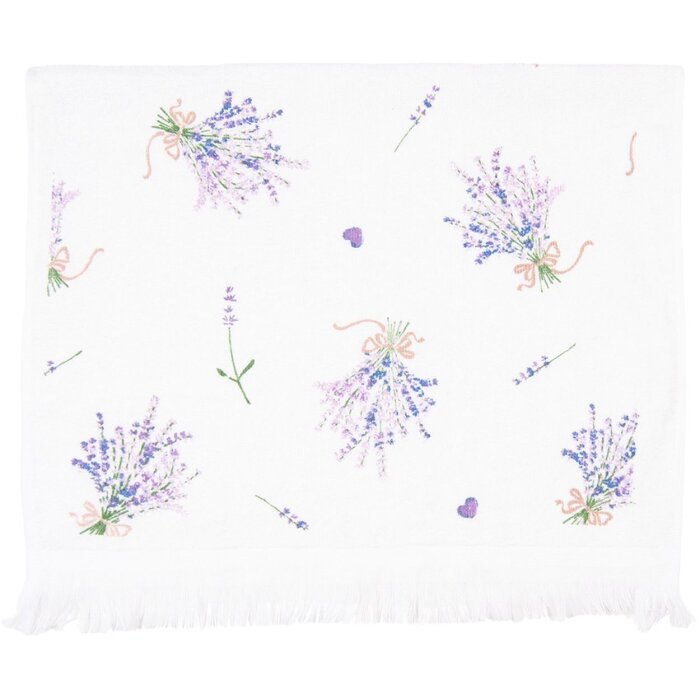 Clayre & Eef CTLAG Serviette dinvité 40x66 cm Violet