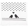Clayre & Eef CTLBS Serviette dinvité 40x66 cm Noir - Blanc