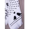 Clayre & Eef CTLBS Serviette dinvité 40x66 cm Noir - Blanc