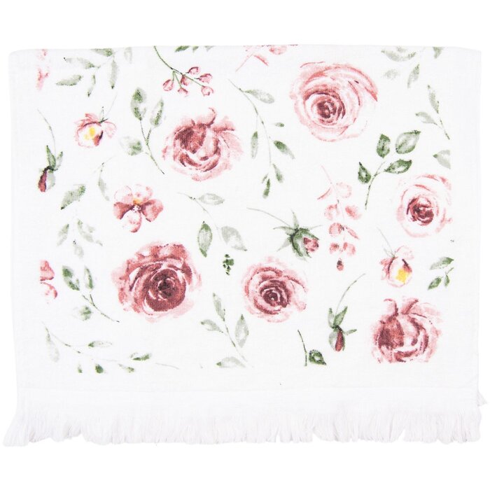Clayre & Eef CTRUR Serviette dinvité 40x66 cm rose