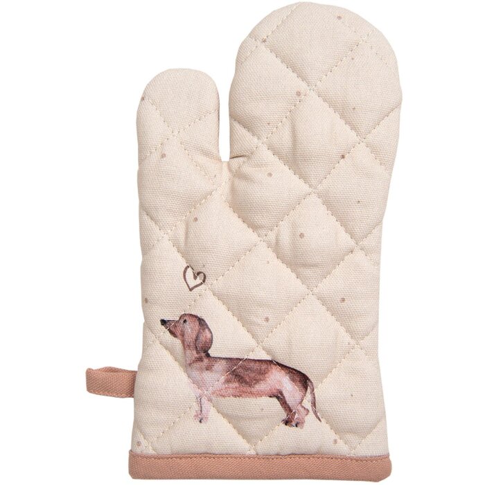 Clayre & Eef DHL44 Gant de four 18x30 cm Beige