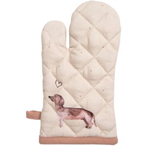 Clayre & Eef DHL44 Gant de four 18x30 cm Beige