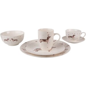 Clayre & Eef DHLMU Gobelet 12x8x10 cm - 300 ml Beige - Marron
