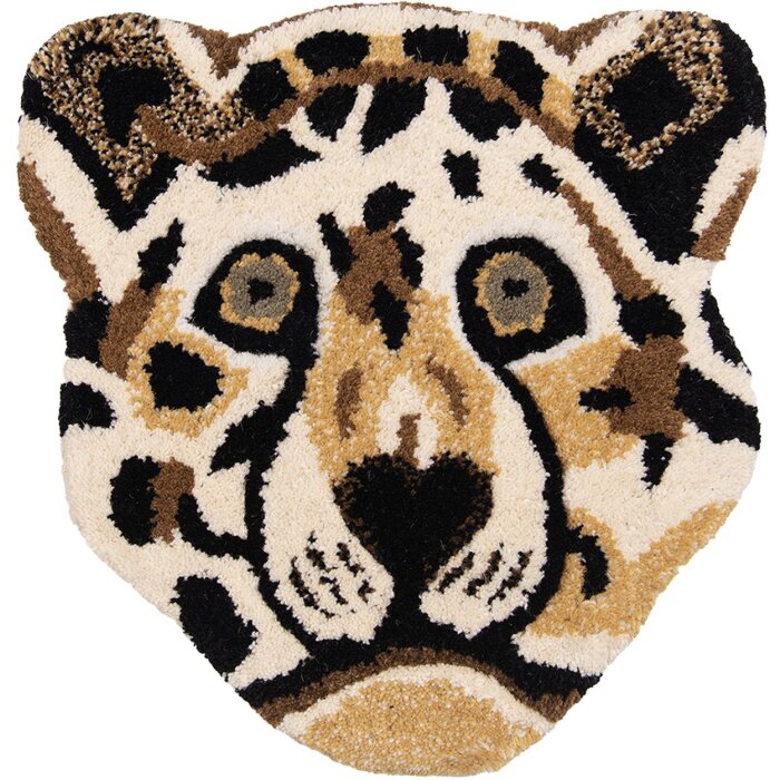 Clayre & Eef FOR0024 Tapis de sol Tigre 35x35x2 cm Marron