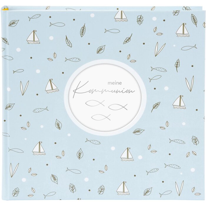 Goldbuch album photo communion Creditis bleu pastel 25x25 cm 58 pages blanches