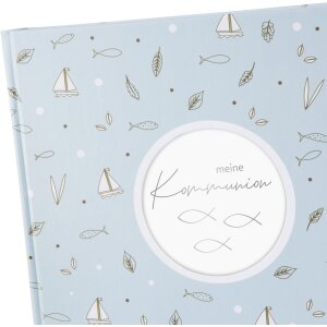 Goldbuch album photo communion Creditis bleu pastel 25x25 cm 58 pages blanches