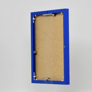 Cadre photo Effect en aluminium Quadro 25x60 cm bleu verre clair MDF arrière