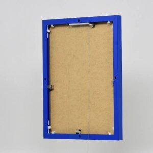 Cadre photo Effect en aluminium Quadro 25x60 cm bleu verre clair MDF arrière
