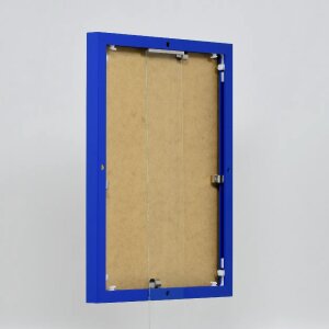 Cadre photo Effect en aluminium Quadro 25x60 cm bleu verre clair MDF arrière