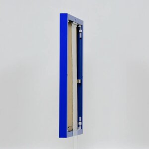Cadre photo Effect en aluminium Quadro 25x60 cm bleu verre clair MDF arrière