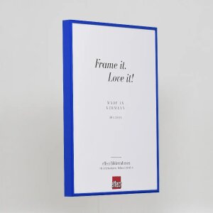 Cadre photo Effect en aluminium Quadro 25x60 cm bleu verre clair MDF arrière