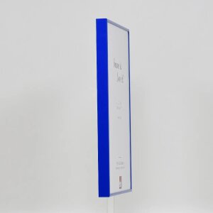 Cadre photo Effect en aluminium Quadro 25x60 cm bleu verre clair MDF arrière