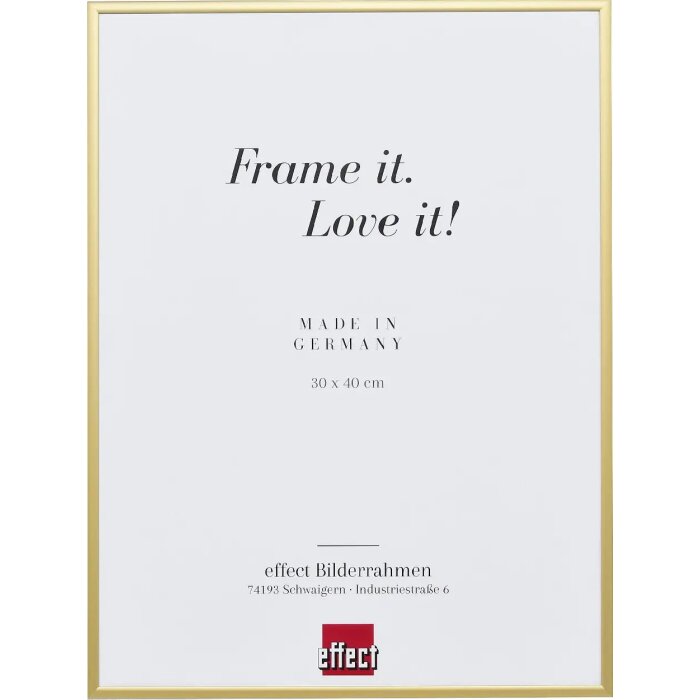 Effect Cadre photo en aluminium Quadro 25x60 cm Or Verre clair Suspension Haut Transversal