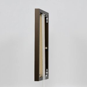 Effect Aluminium Cadre Quadro 25x60 cm Bronze Verre clair Haut Transversal