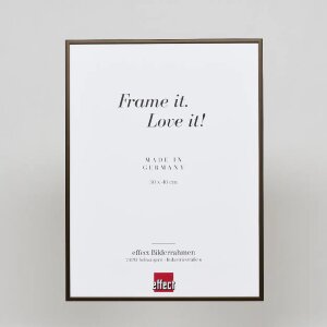 Effect Aluminium Cadre Quadro 25x60 cm Bronze Verre clair Haut Transversal