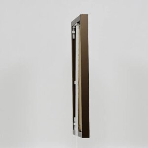 Effect Aluminium Cadre Quadro 25x60 cm Bronze Verre clair Haut Transversal
