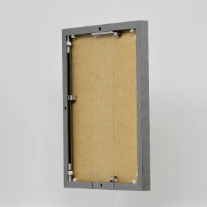 Cadre photo Effect aluminium Quadro 25x60 cm Argent antique Verre clair MDF arrière