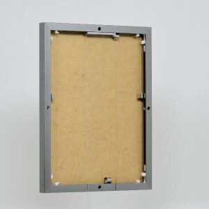 Cadre photo Effect aluminium Quadro 25x60 cm Argent antique Verre clair MDF arrière