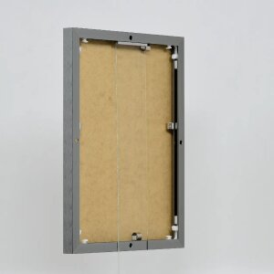 Cadre photo Effect aluminium Quadro 25x60 cm Argent antique Verre clair MDF arrière