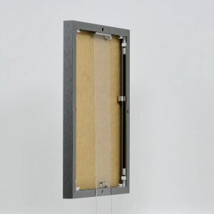 Cadre photo Effect aluminium Quadro 25x60 cm Argent antique Verre clair MDF arrière