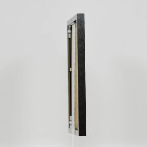 Cadre photo Effect aluminium Quadro 25x60 cm Argent antique Verre clair MDF arrière