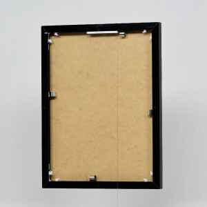 Cadre photo Effect en aluminium Quadro 35x100 cm noir brillant verre clair